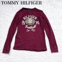 トミーフィルフィガー ロングTシャツ ボルドー キッズ M インド製 コットンのサムネイル