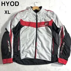 HYOD ライディングジャケット メッシュ ロゴ プロテクター XL 黒 白 赤のサムネイル