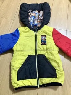 bitz 中綿　ジャケット　110 猫　耳　暖かい　冬　フード　リバーシブル