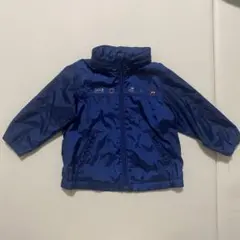 familiar ネイビー アウター (折りたたみフード付き) 80