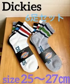 Dickies⭐︎ディッキーズ メンズソックス6足セット靴下25-27cm