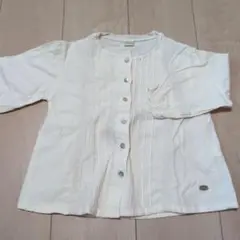 tete a tete　長袖ボタンシャツ レース装飾　100cm