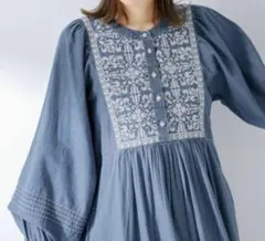 アーバンリサーチ サニーレーベル　エンブロイダリーデニムワンピース