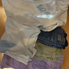 おまとめ140秋冬女の子（ズボン3点、パーカー、ロンT）