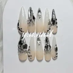 韓国　ギャル　ベイビーブーマー　ネイル　ロング　スナ系　量産型　y2k ワンホン