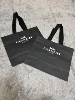 COACH ショップ袋 2枚セット 黒