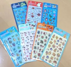 ディズニー　ぷくぷくシール　硬いタイプ　7枚セット