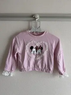 【値下げ！】ミッキー ミニー トレーナー 120 ピンク 長袖 ディズニー
