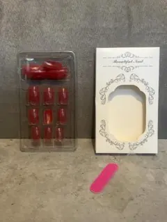 Beautiful Nail ネイルチップ レッド ラメのサムネイル