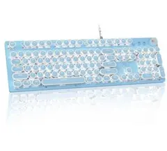 ZIYOU LANG 有線パンクキーボード メカニカルキーボードノブ付き