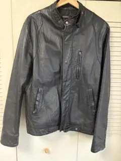 アーバンリサーチ 本革 シングルライダース レザージャケット 黒 L 豚革