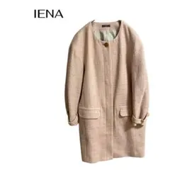 IENA 大人可愛い ノーカラーツイードジャケット デート 春コートのサムネイル