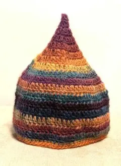 とんがりニット帽子 ベビー ハンドメイド(グラデーションA)
