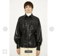 VEAGAN LEATHER TUCKED シャツ/SLY/THROW/