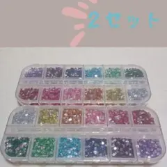 新品✨️未使用❢　2点セット　ラインストーン　12色　カラフル