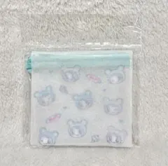 ナルミヤハッピーパーク　総柄クリアフラットポーチ　メゾピアノ　ブルーベリエちゃん