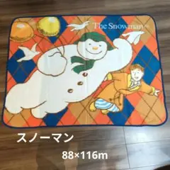 【美品】Snowman　膝掛け　フリースブランケット