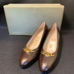 ◯ △-18 ferrgamo サルヴァトーレフェラガモ ハイヒール  ブラウン