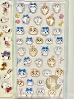 3D ぷっくりキャラクターシールセット 5枚　ちいかわ スヌーピー　アナ雪　海外