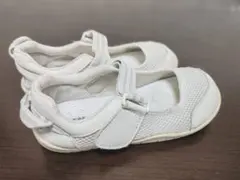 IFME女の子上履き✧ホワイトメッシュ✧子供用✧マジックテープ✧スクールシューズ