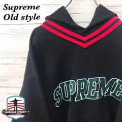 《希少》シュプリーム supreme ☆パーカー M デカロゴ 黒 赤 P379のサムネイル