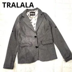 TRALALA トゥララ　ジャケット　ハートボタン　グレー　可愛いのサムネイル