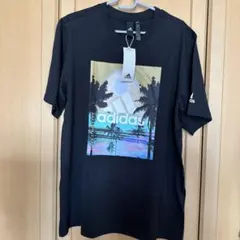 adidas Tシャツ　ブラック　2XL