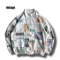 USAvintage美國古著拼布格紋棉質夾克外套