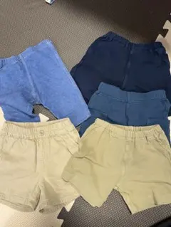 80cm ボトムスセット（青・ネイビー・ベージュ・緑）