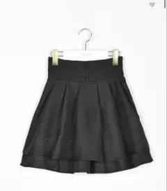 evelyn ミディアムツイードスカート 黒