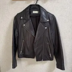 【HARE】レザーライダースジャケット／ブラック／サイズ S 本革