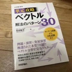 単元攻略ベクトル解法のパターン30 : 大学受験数学