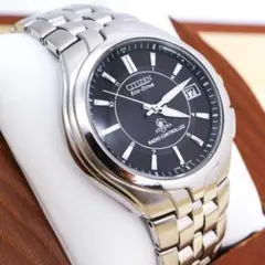 稼働 CITIZEN ATTESA 腕時計 電波ソーラー チタン デイト1523