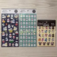 《未使用》セリア ☆ スノーマン ゆきだるま SnowMan風 シール セット