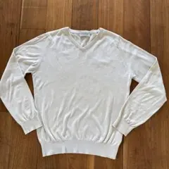 JOHN SMEDLEY Vネックコットンニット Sサイズのサムネイル