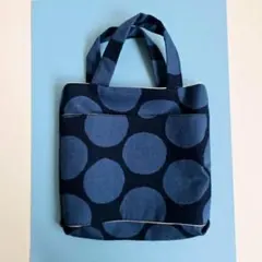 水玉のミニトート　バックインバック