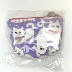 新品❣️FEILER フェイラー 舟形ポーチS モフモフネコチャン WEB限定