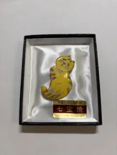 七宝焼き 猫ブローチ