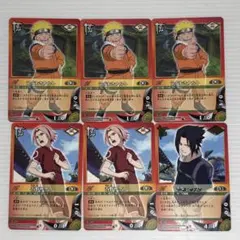 NARUTO カードゲーム 2005年 ナルト サスケ サクラ 3種6枚セット NARUTO カードゲーム 2005年 ナルト サスケ サクラ 3種6枚セット