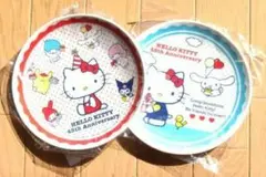 サンリオキャラクターズ オリジナルプレート 2枚セット　②　キティ45周年