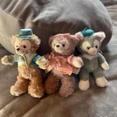 ダッフィー シェリーメイ ジェラトーニ ぬいぐるみバッジ 3点まとめ