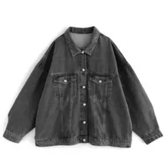 GRL ビッグデニムジャケット fo1856 ブラック アウター グレイルのサムネイル