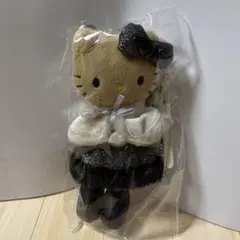 新品ハローキティ スタイルアップマスコット黒ラメポンチョドレス