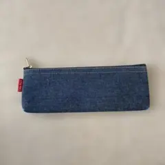 デニムポーチ ゴールドファスナー付き