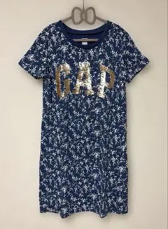 GAP 半袖ワンピース 花柄 スパンコール