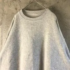 A3302古着　スウェット　グレー　無地　90s Y2K