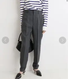 試着のみ未使用　IENA maison ハイカウントウールテーパードパンツ　38