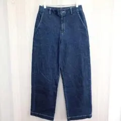 ユニクロ デニムパンツ ジーンズ ワイドパンツ インディゴ M相当
