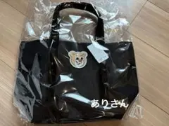 ま*ん様 FEILER オールドテディ トートバッグ ブラック - メルカリ