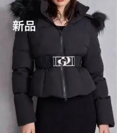 GDベルト付きショートダウンコート　大人気ブラック定価22900円